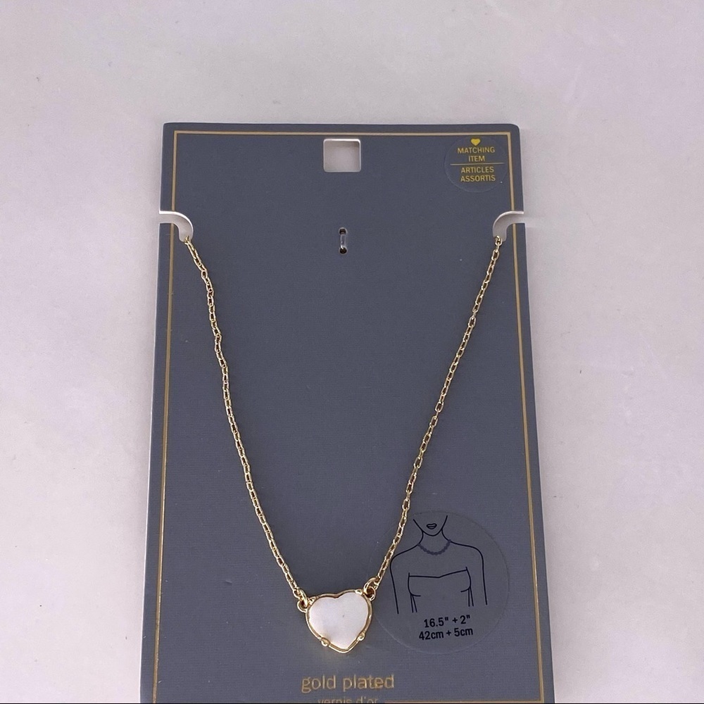 Beeline Heart Pendant Gold Plated Necklace